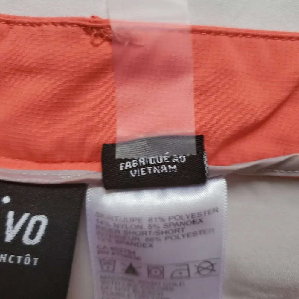 N'VO By Lanctot Women's Red Orange With Inner Shorts Golf Skort Size 10 - Picture 9 of 11